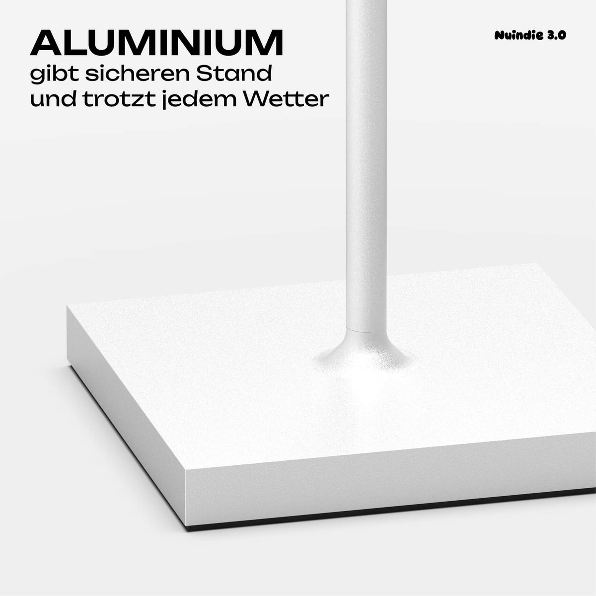 Hochwertiges Alu: Akku-Tischleuchte Sigor Nuindie 3.0 in #Farbe_Schneeweiss