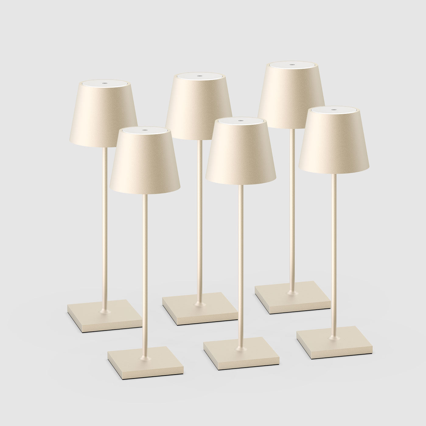 6er Bundle Sigor Nuindie Akku-Tischleuchte in #Farbe_Dünenbeige