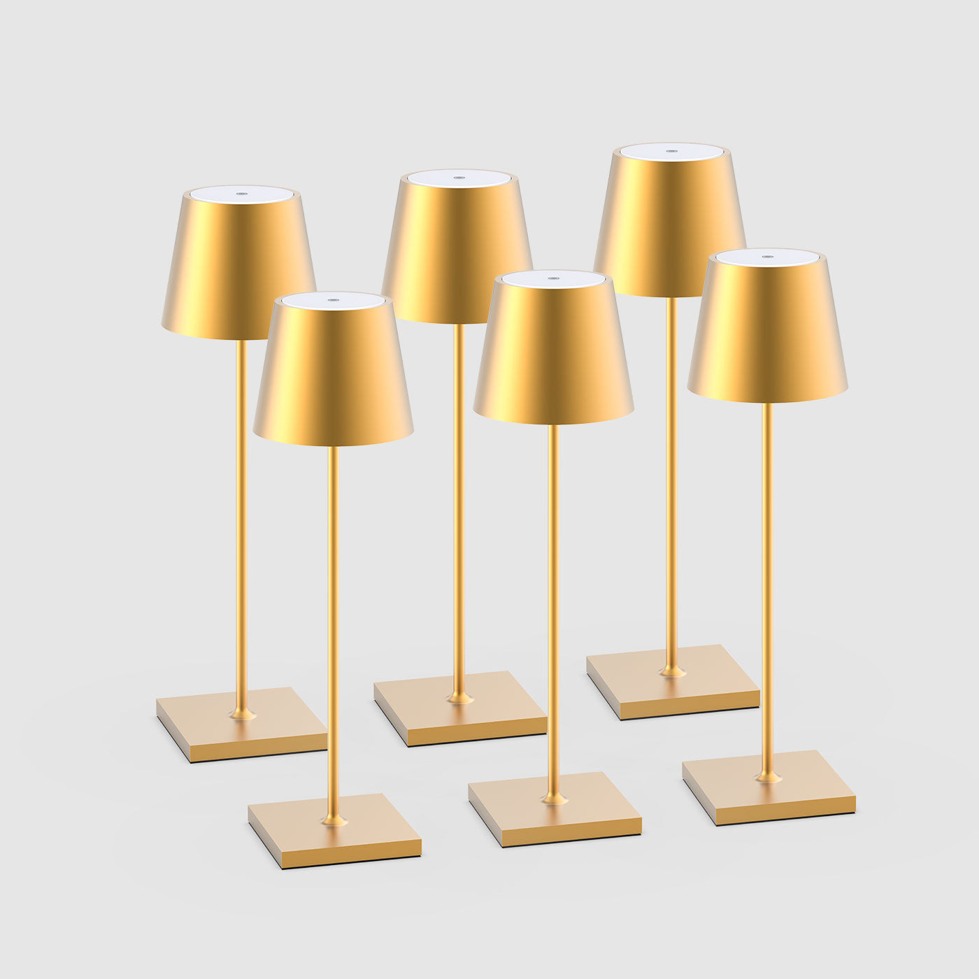 6er Bundle Sigor Nuindie Akku-Tischleuchte in #Farbe_Gold