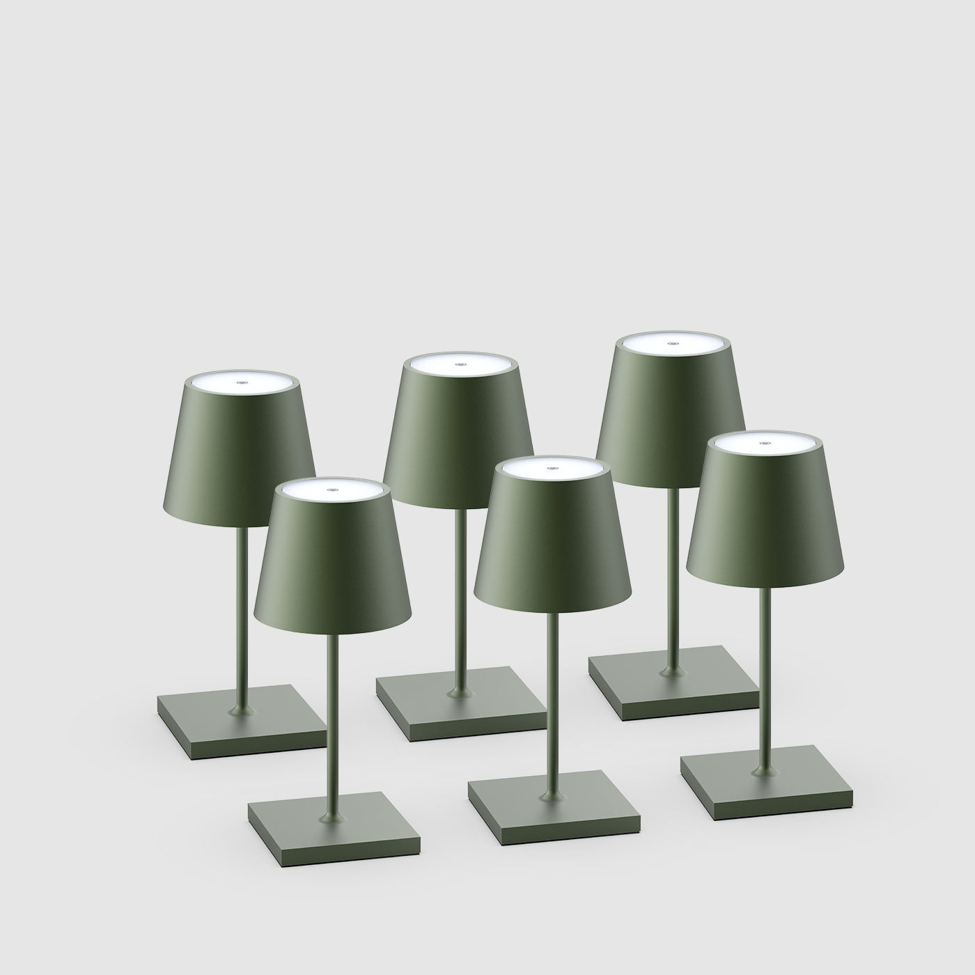 6er Bundle Sigor Nuindie Mini Akku-Tischleuchte in #Farbe_Tannengrün