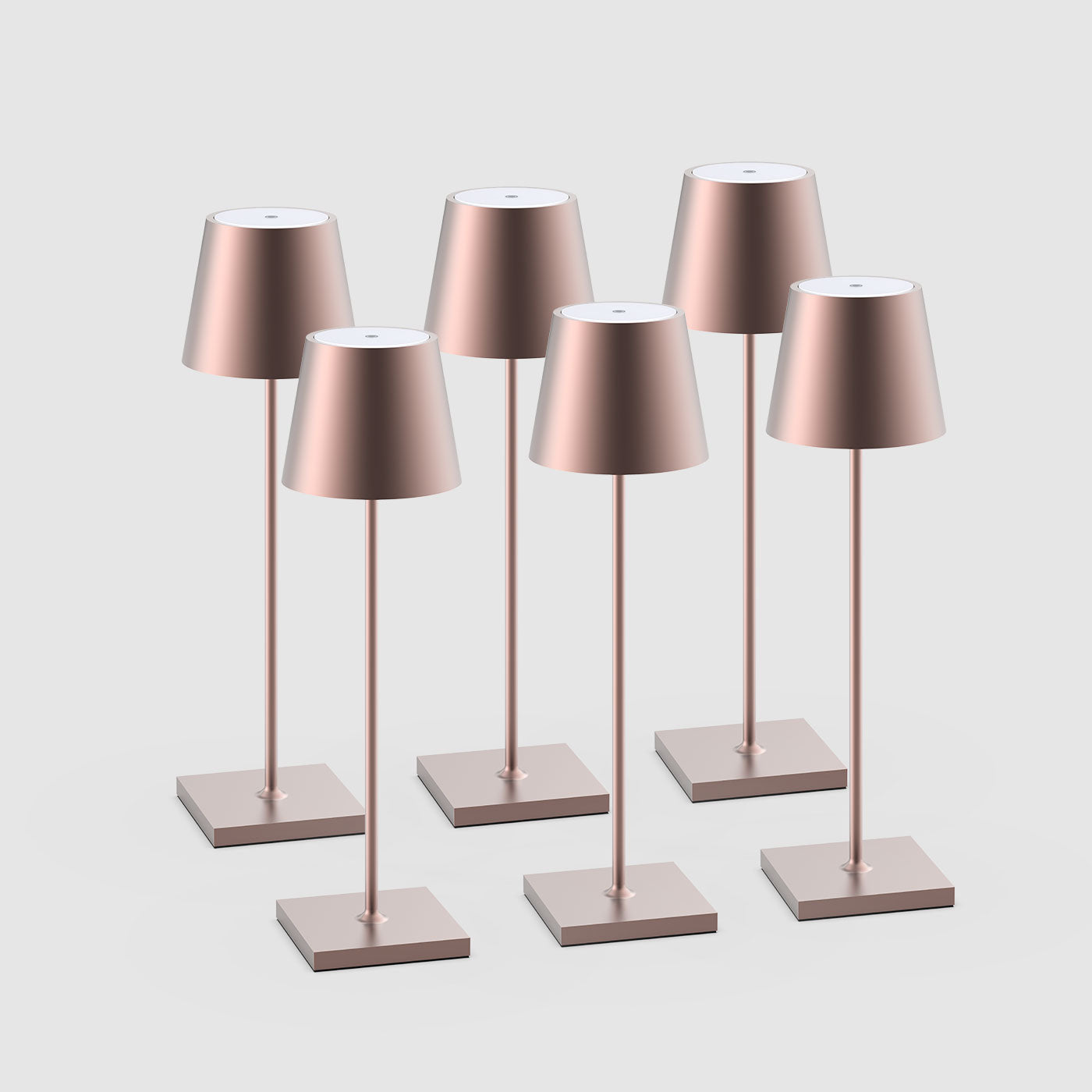 6er Bundle Sigor Nuindie Akku-Tischleuchte in #Farbe_Roségold
