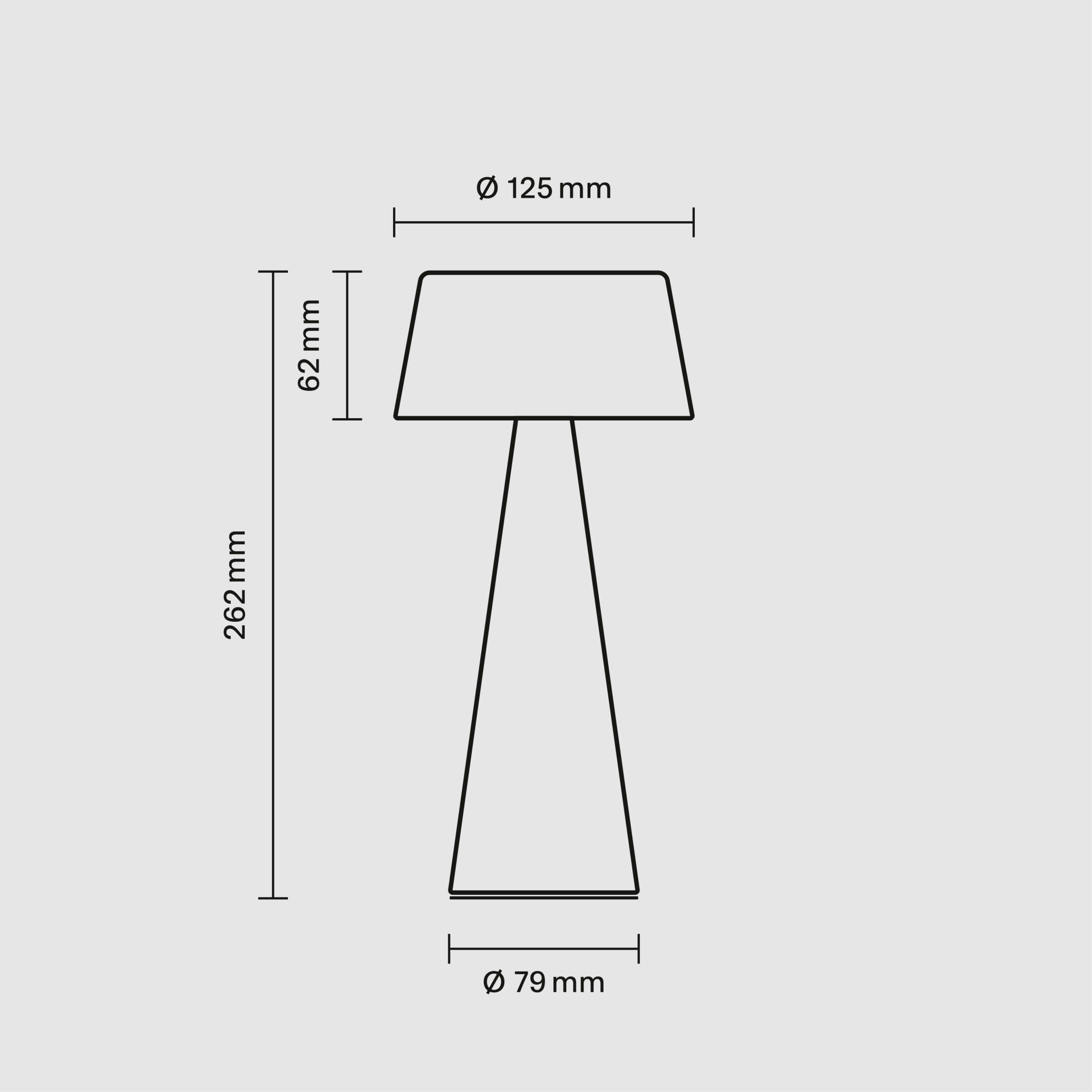 Skizze der Sigor Solino Akku-Solar-Tischleuchte
