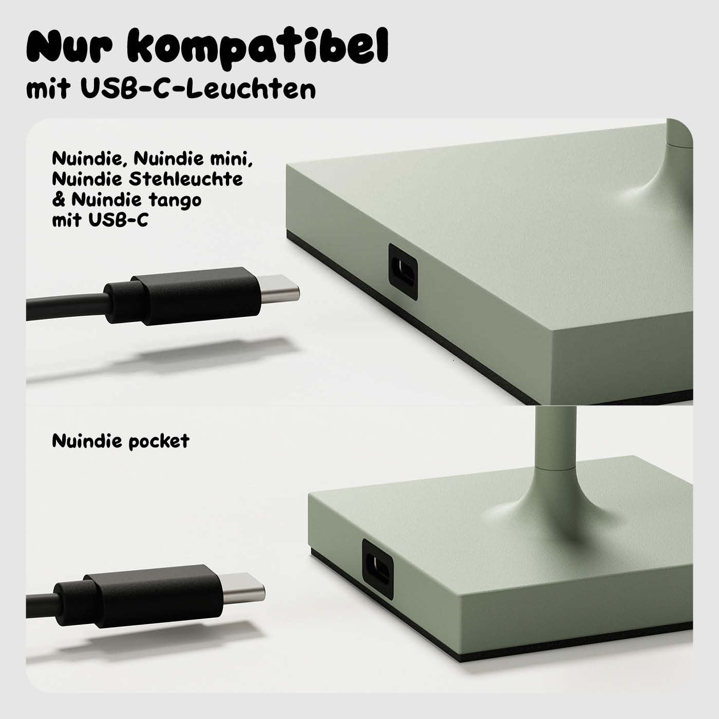 Alle Leuchten die mit USB-C kompatibel sind