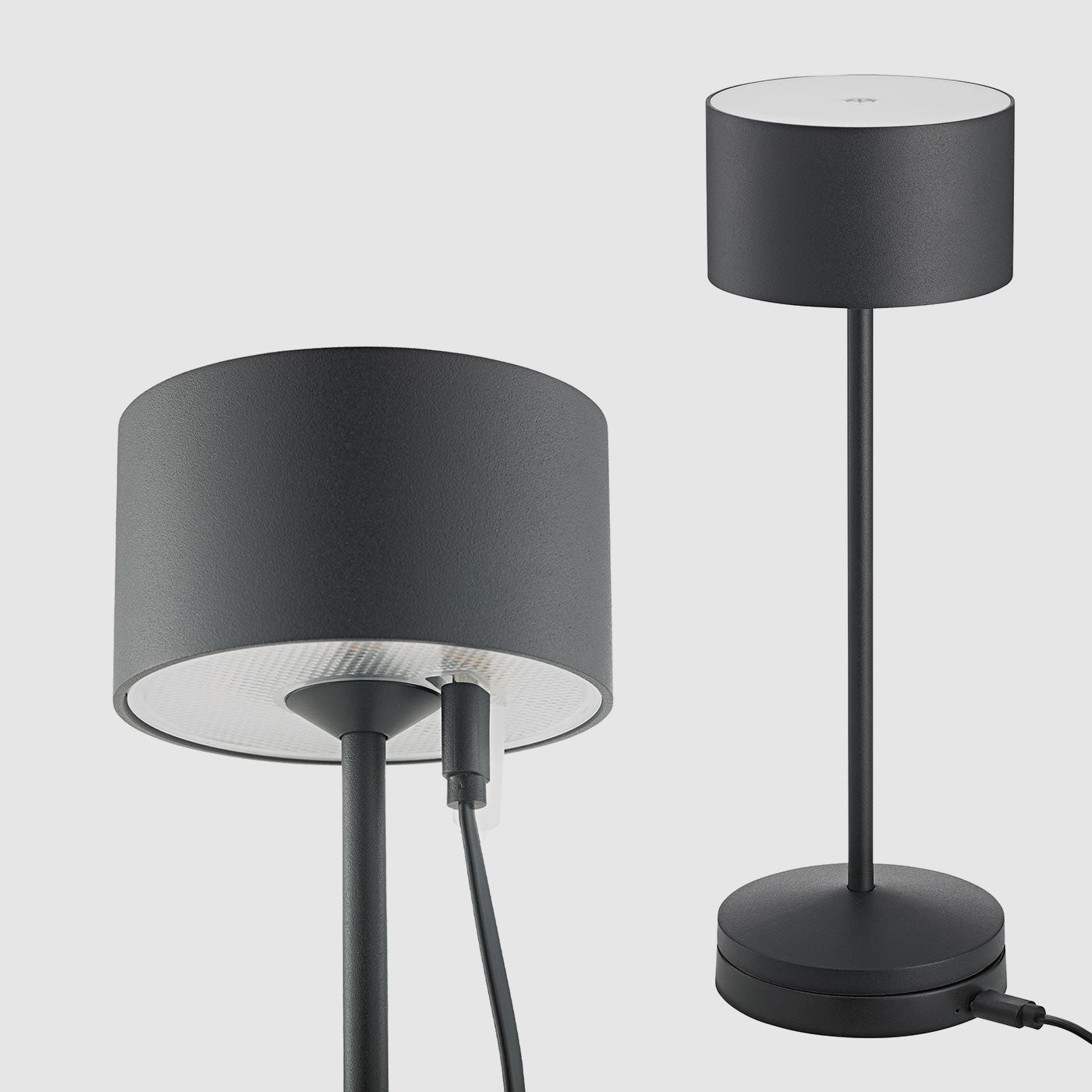 Sigor Veluna LED-Tischleuchte lädt über Dockingstation und USB-C Anschluss mit Power Delivery für maximale Ladeflexibilität