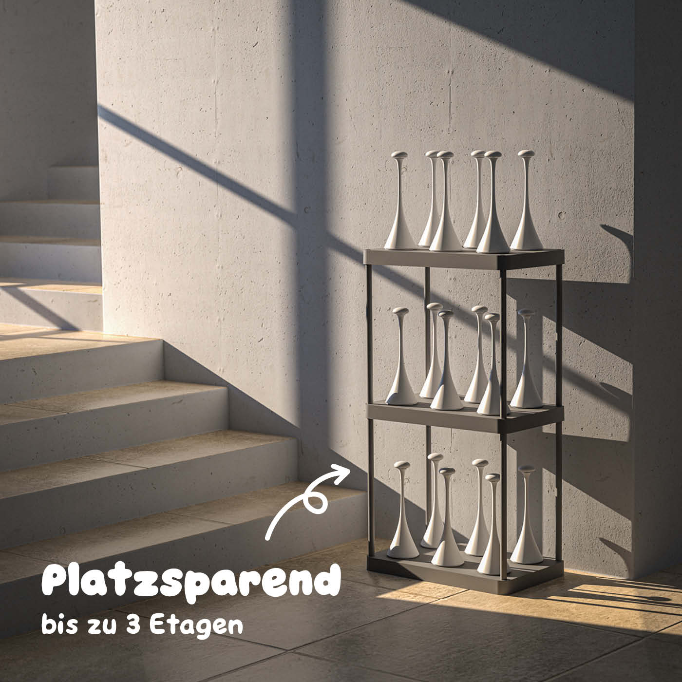 Stapelbar: easy-connect puk 6-Fach Charger