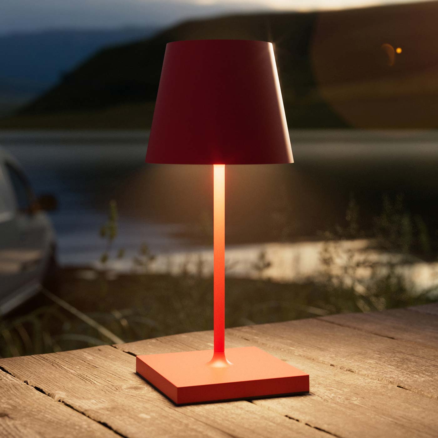 Sigor Nuindie Mini Akku-Tischleuchte in #Farbe_Feuerrot