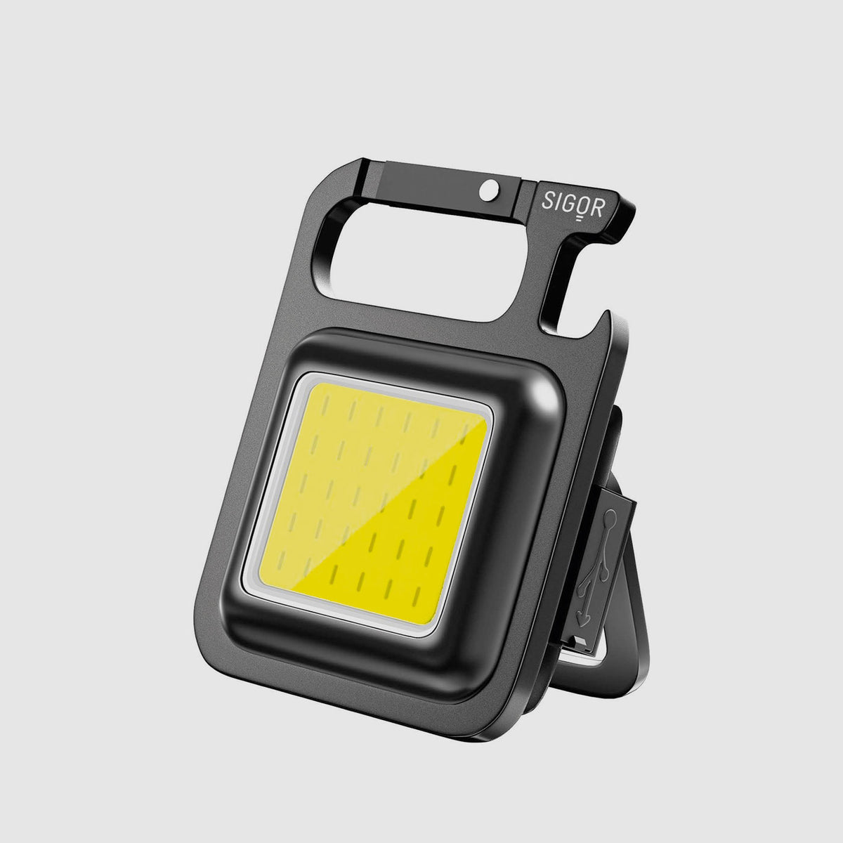 Sigor Multifunktion-LED-Flutlicht mit Karabiner, Magnet und Standfuß