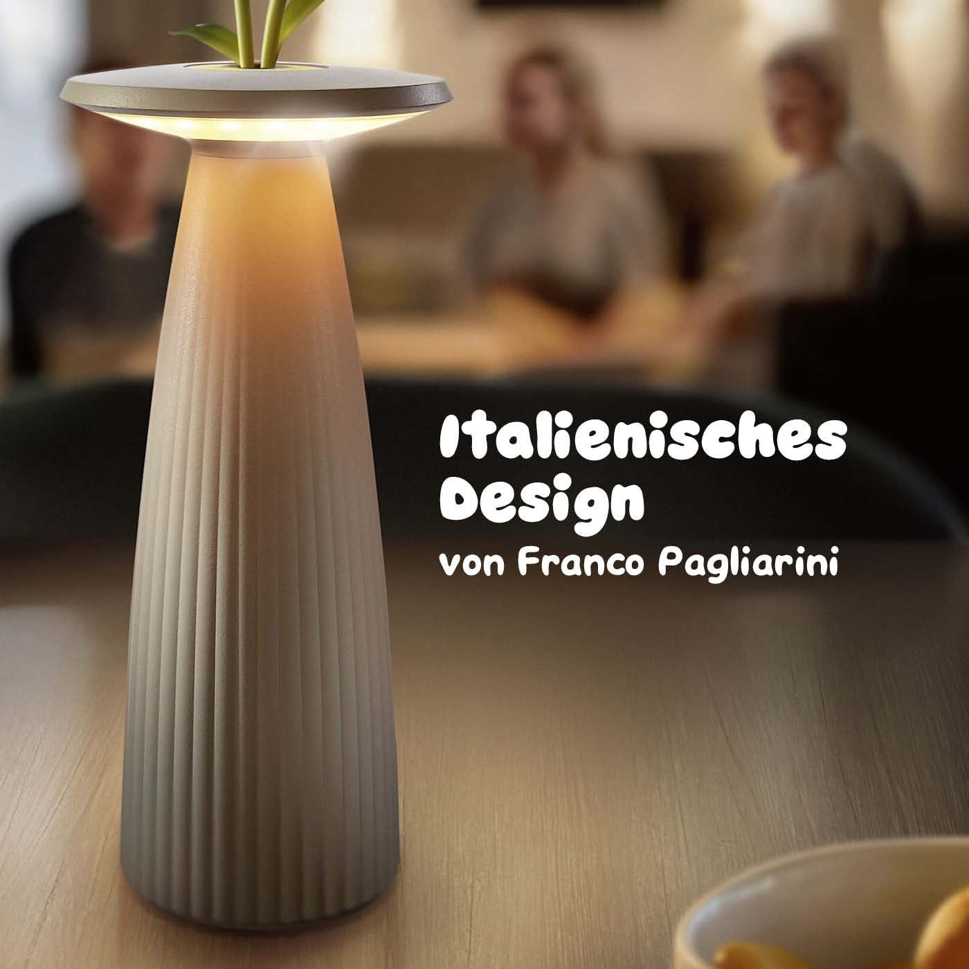 Italienisches Design: Sigor Nuflair Akku-Tischleuchte