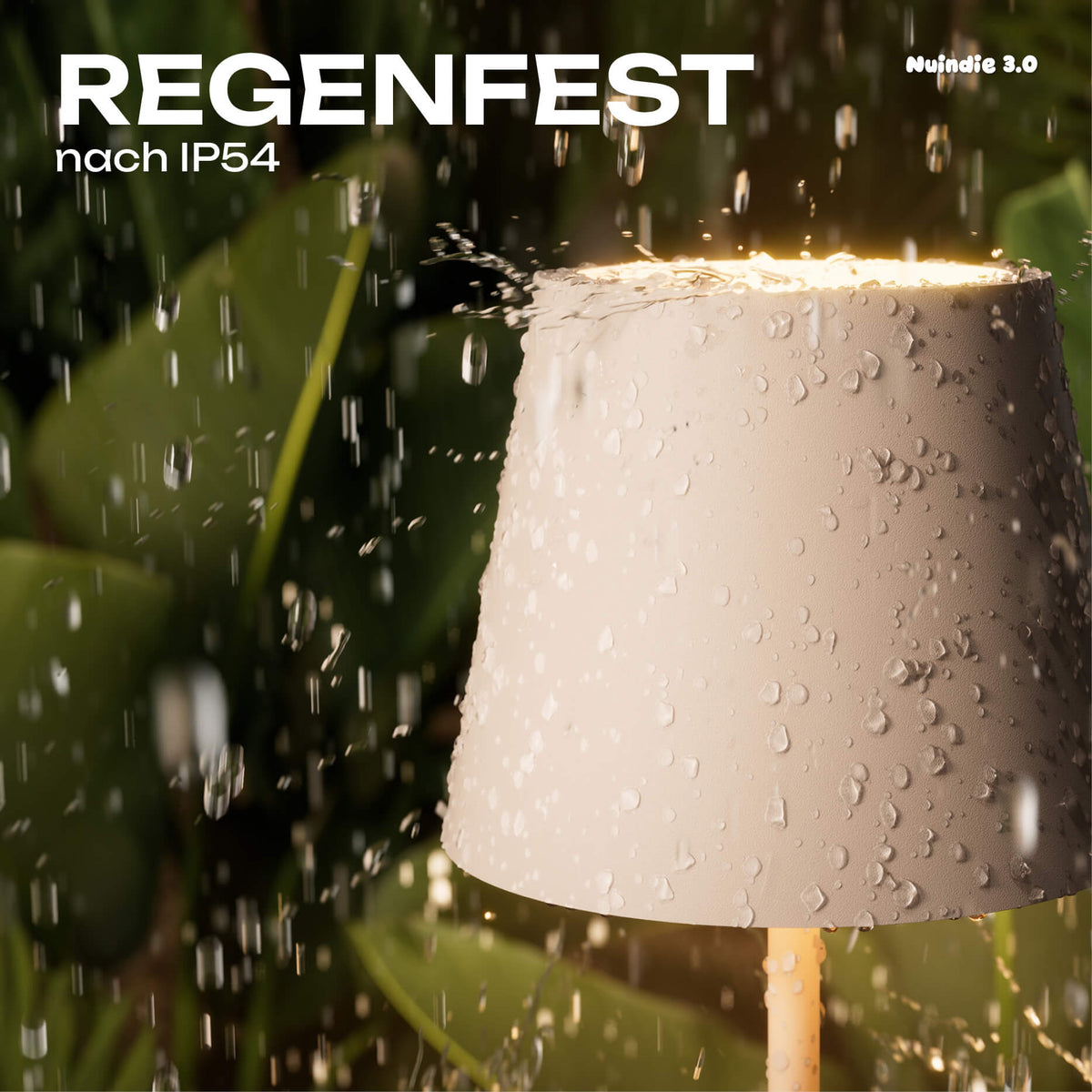 Regenfest: Sigor Nuindie 3.0 Akku-Tischleuchte in #Farbe_Dünenbeige
