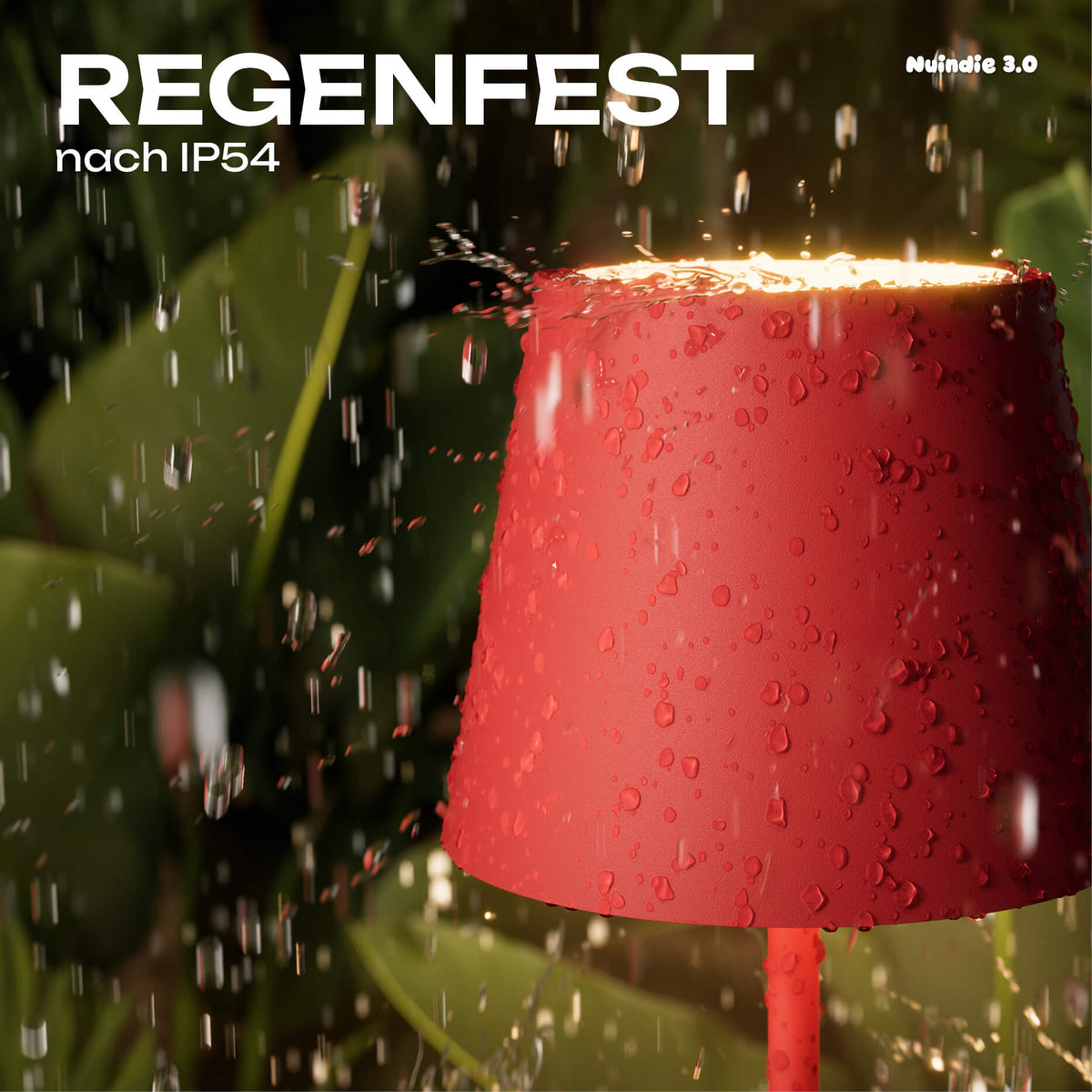Regenfest: Sigor Nuindie 3.0 Akku-Tischleuchte in #Farbe_Feuerrot