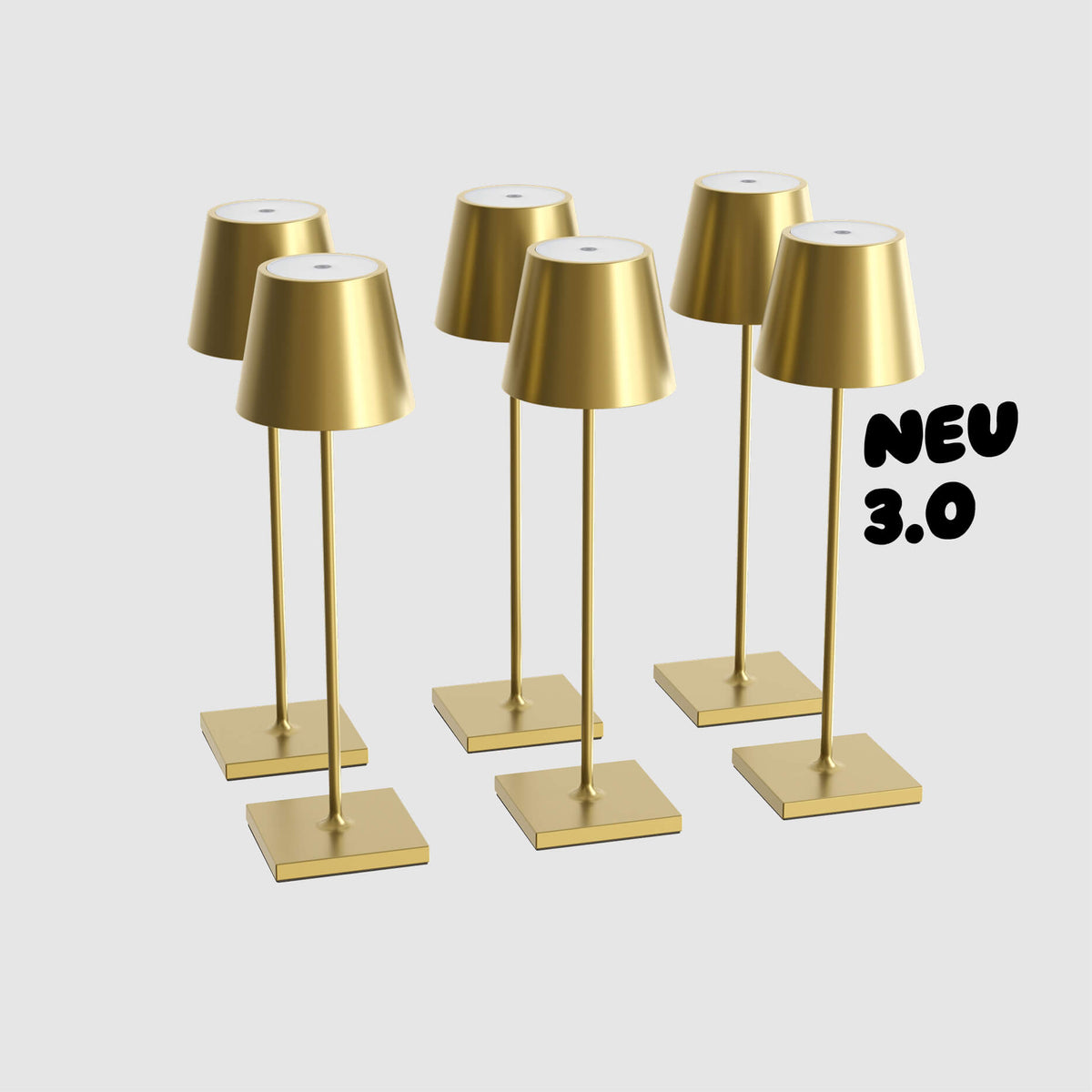 Sigor Nuindie 3.0 Akku-Tischleuchte 6er-Set in #Farbe_Goldfarben