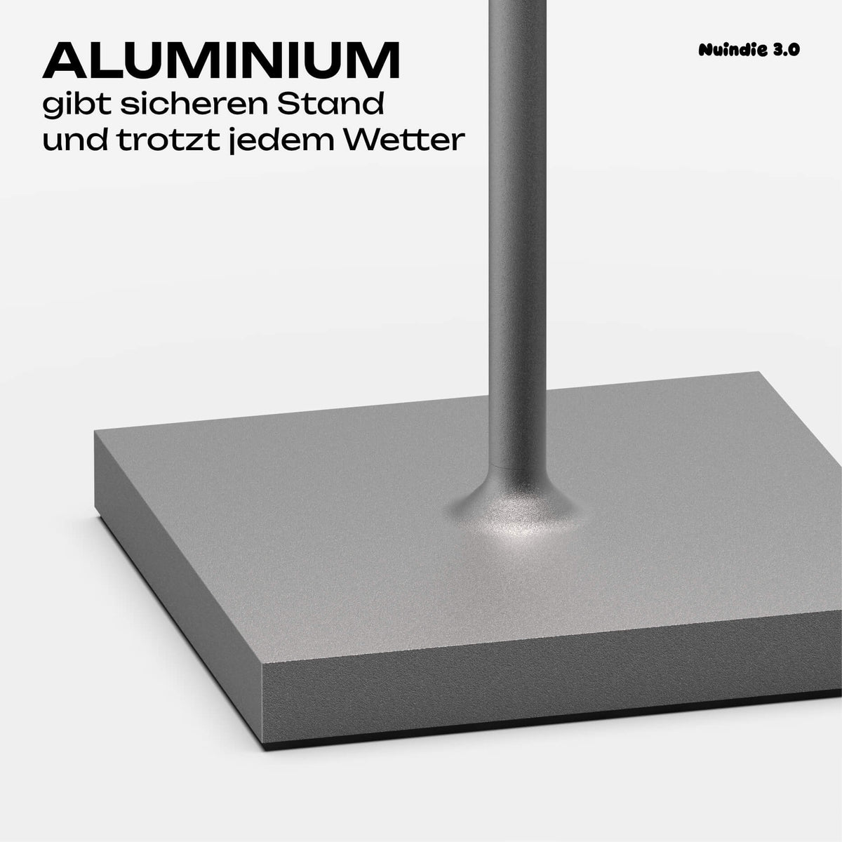 Hochwertiges Alu: Sigor Nuindie 3.0 Akku-Tischleuchte in #Farbe_Graphitgrau