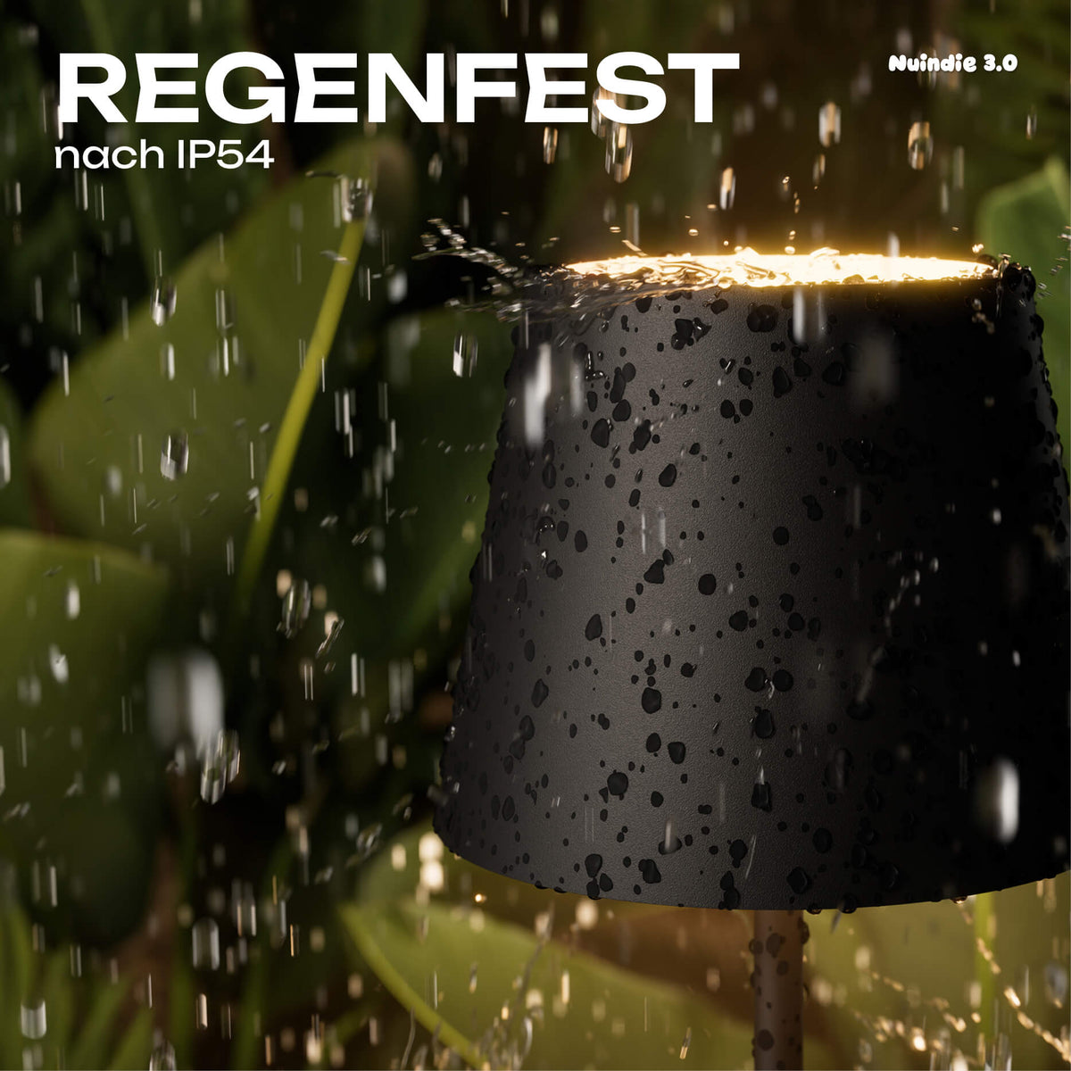 Regenfest: Sigor Nuindie 3.0 Akku-Tischleuchte in #Farbe_Nachtschwarz