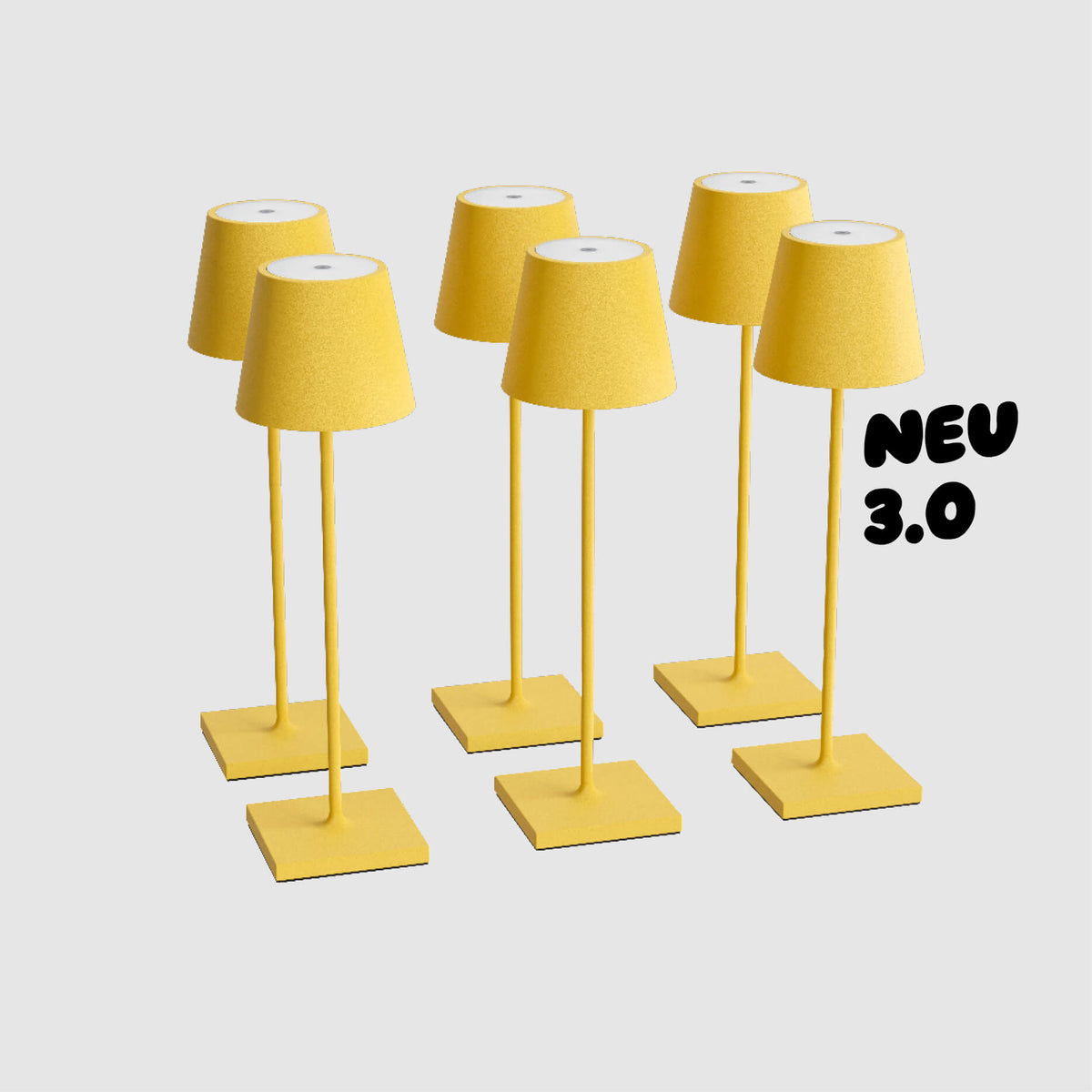 Sigor Nuindie 3.0 Akku-Tischleuchte als 6er-Set in #Farbe_Sonnengelb