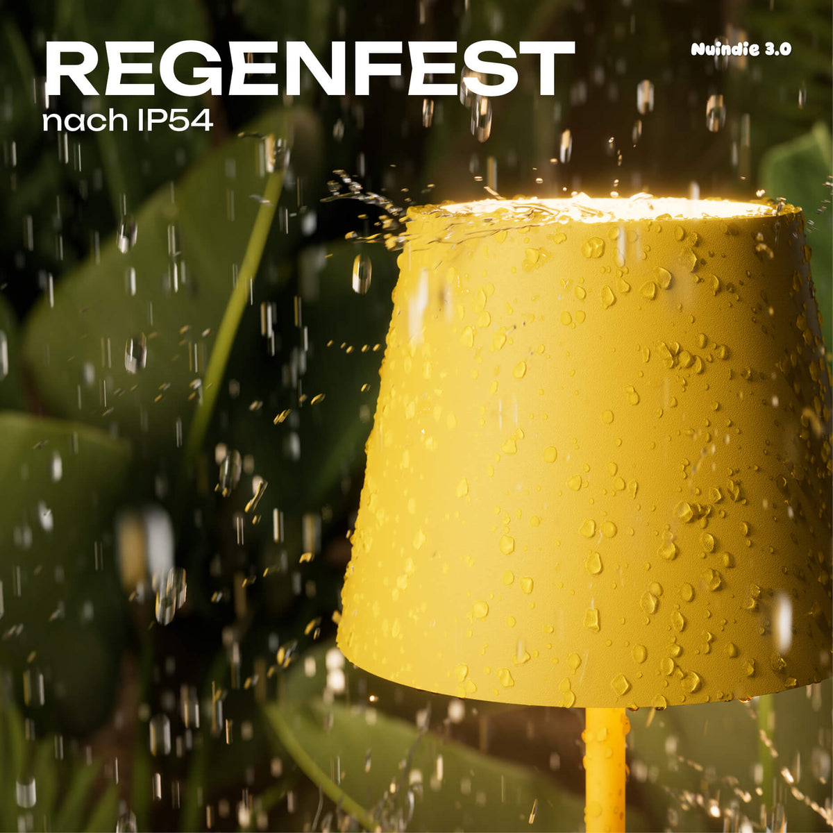 Regenfest: Sigor Nuindie 3.0 Akku-Tischleuchte in #Farbe_Sonnengelb