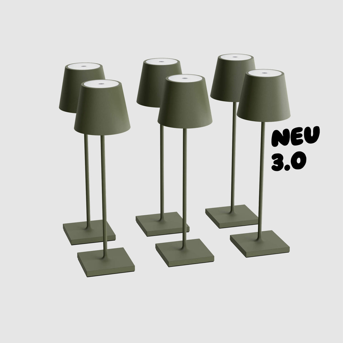 Sigor Nuindie 3.0 Akku-Tischleuchte als 6er-Set in #Farbe_Tannengrün