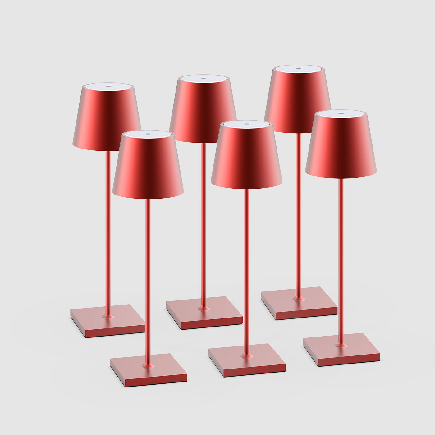 6er Bundle Sigor Nuindie Akku-Tischleuchte in #Farbe_Kirschrot