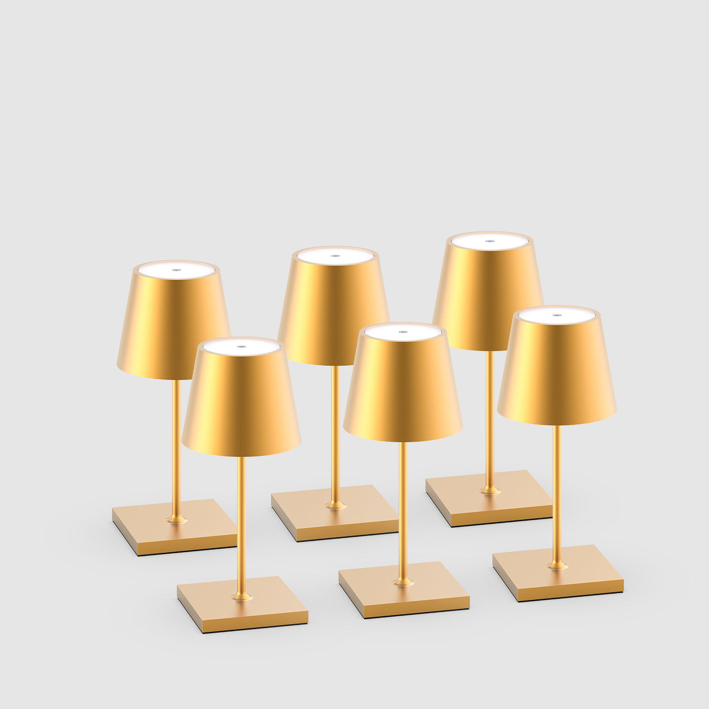 Sigor Nuindie Mini Akku-Tischleuchte, eloxiert als 6er-Bundle in #Farbe_Gold