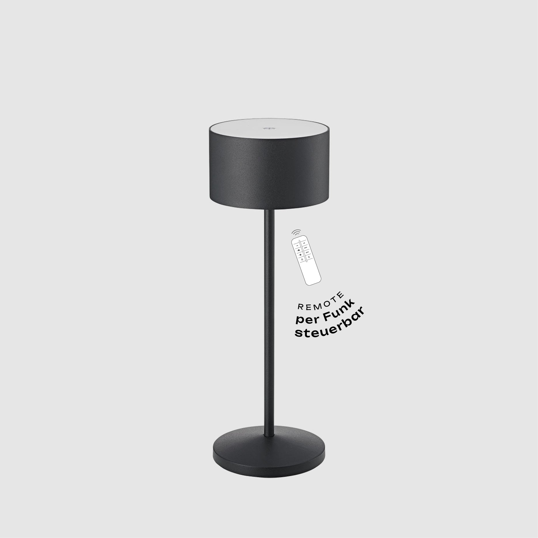 Sigor Veluna Remote Akku-LED-Tischleuchte #Farbe_Nachtschwarz